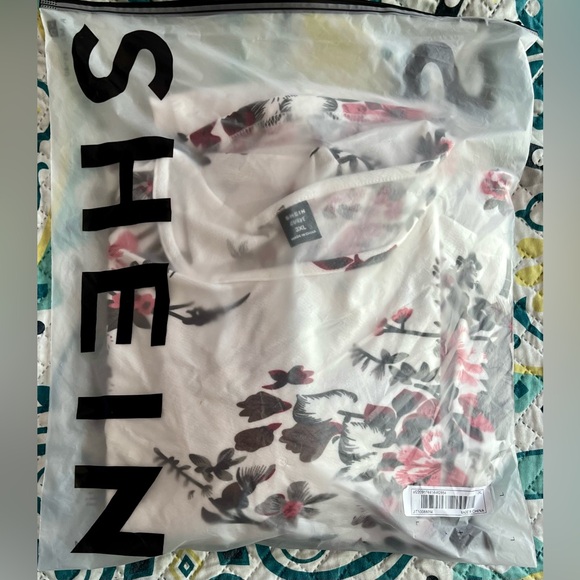 NWT 3X Shein Curve Long Sleeved Floral Dress - Picture 9 of 9